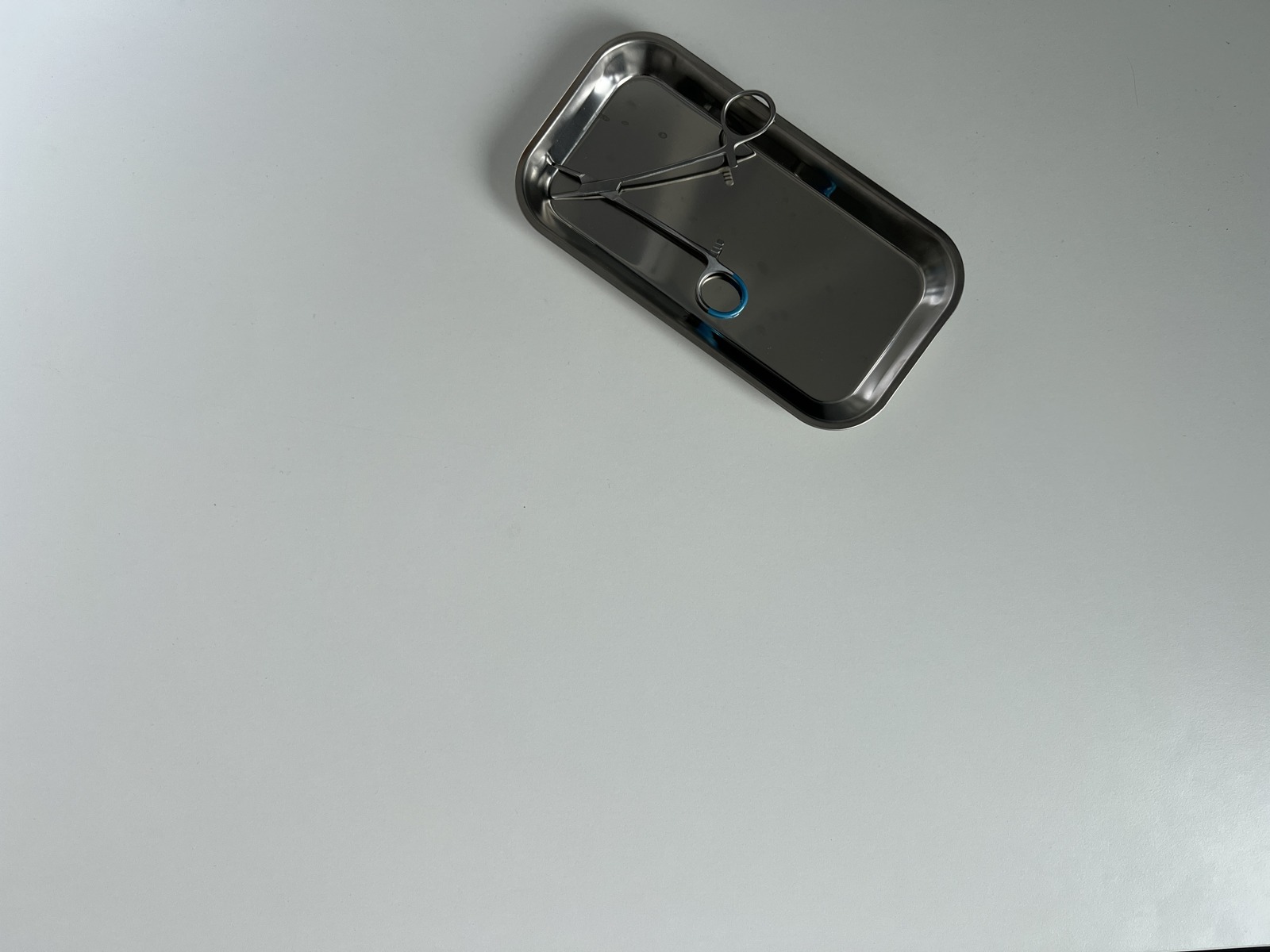 Needle holder photographed from a top-down transparent-background view