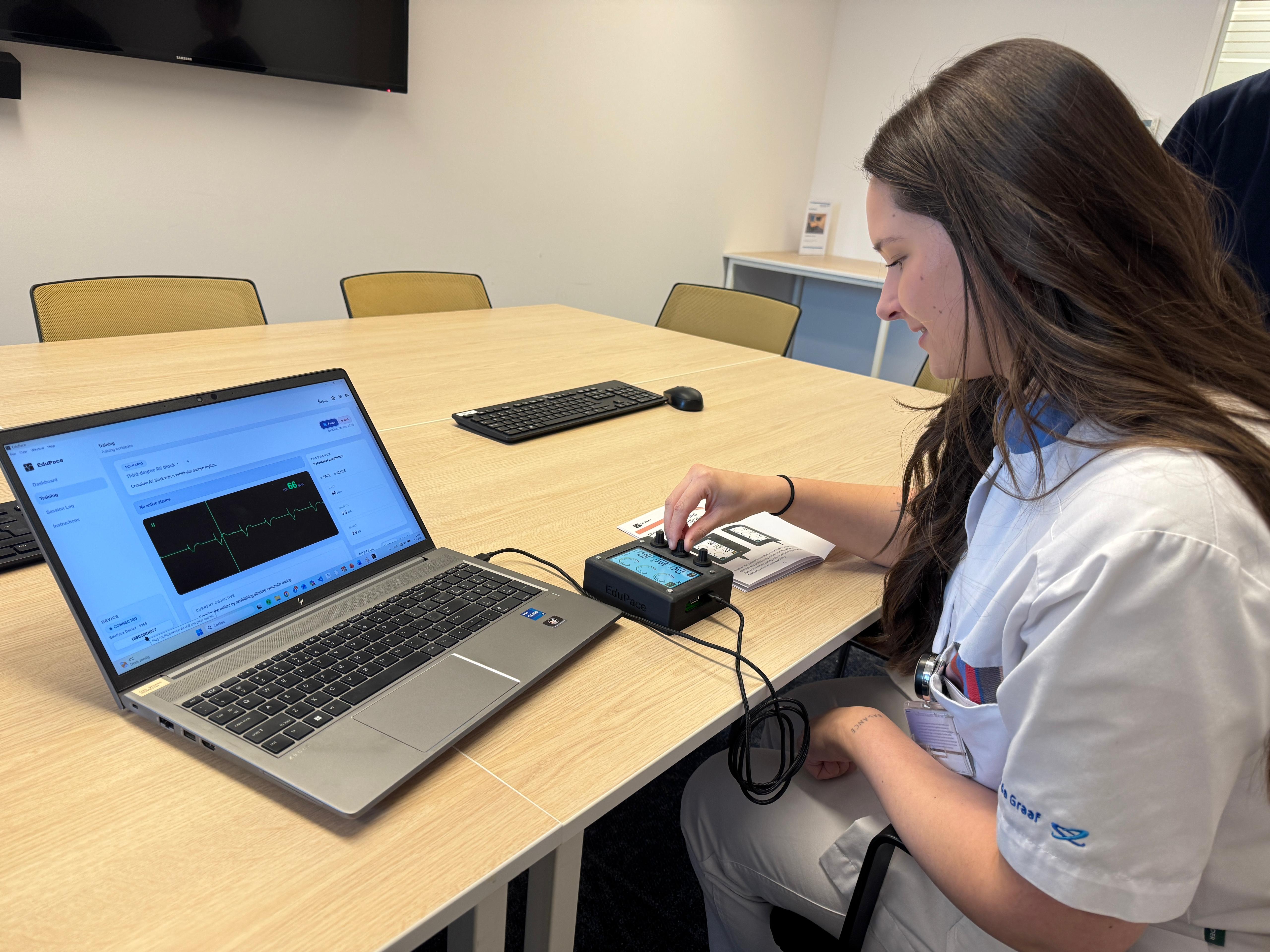 EduPace device being used in a training session